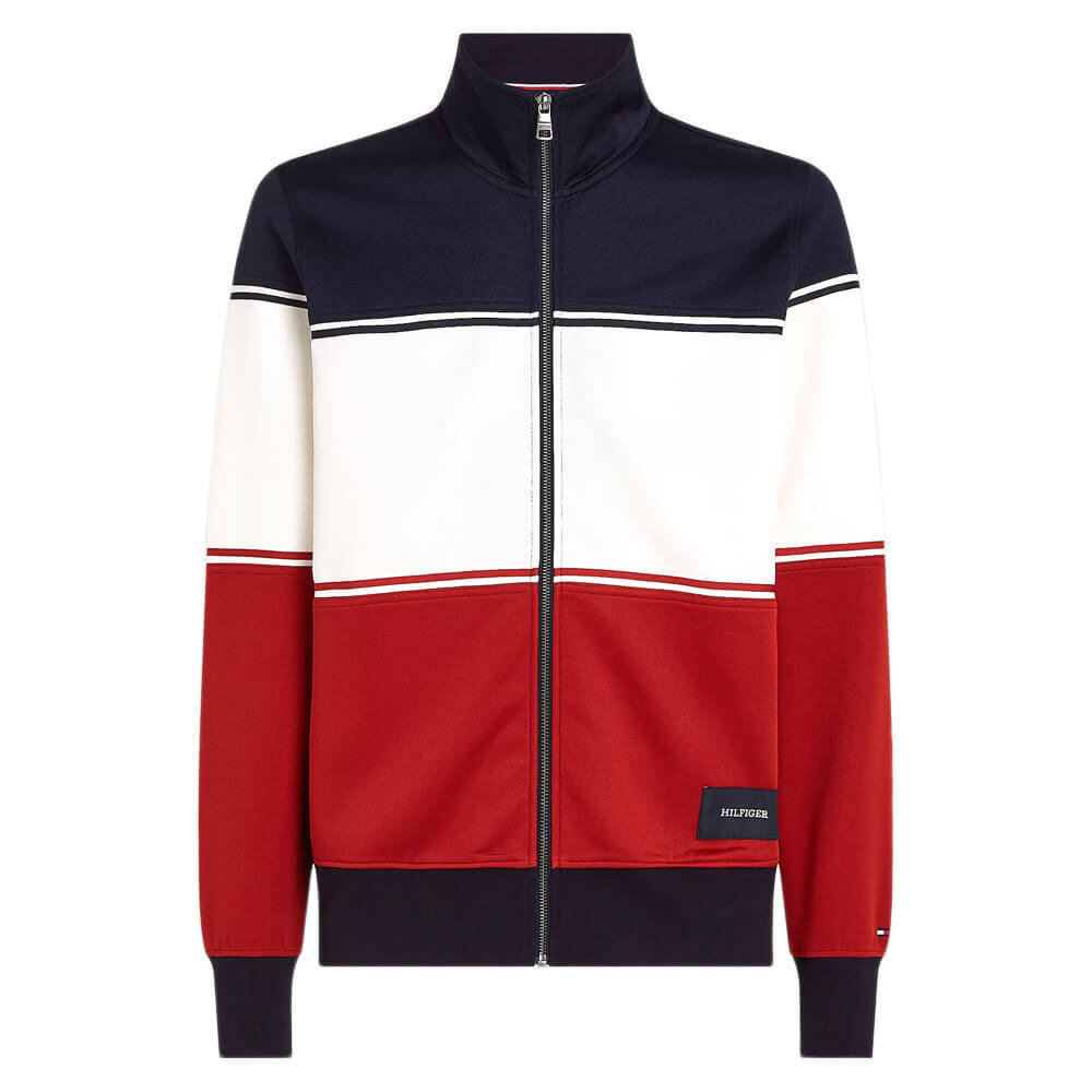 Tommy Hilfiger Logo Patch Colour-Blocked Track Jacket